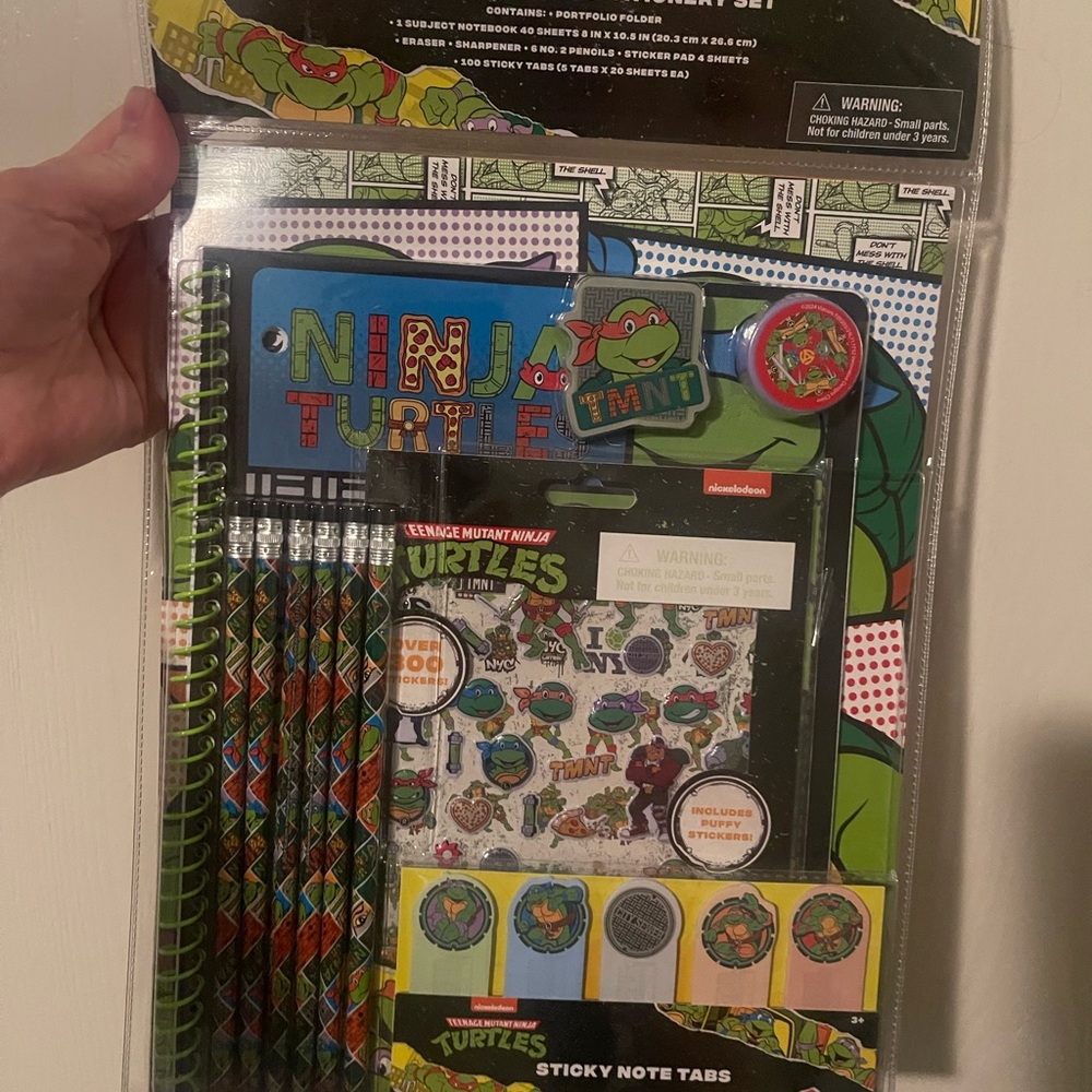TMNT Stationery Set with Notebook and Pencils